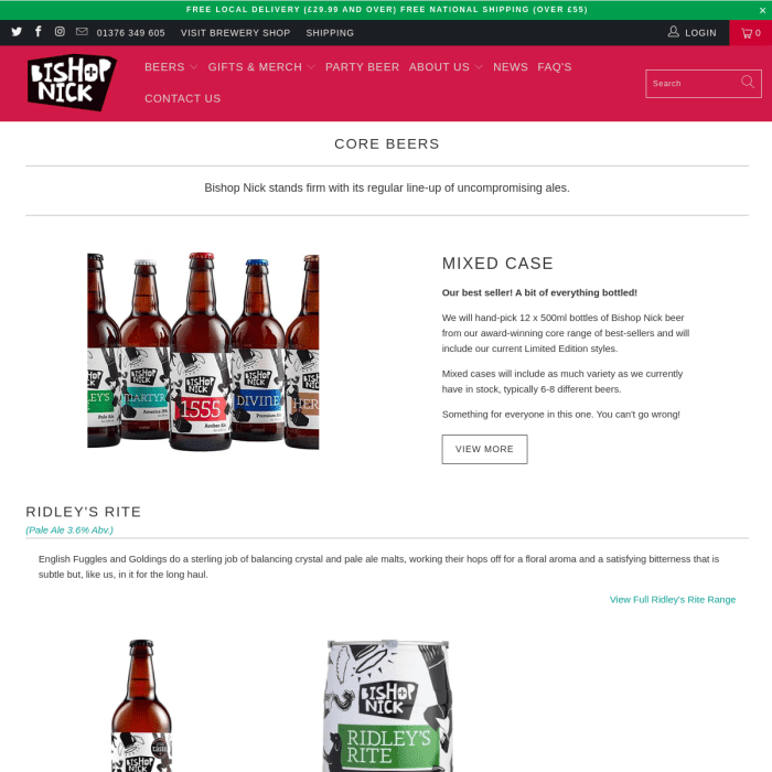Bishop Nick Brewery Shopify Store built by Solve My Problem Bishop Nick Brewery Shopify Store built by Solve My Problem