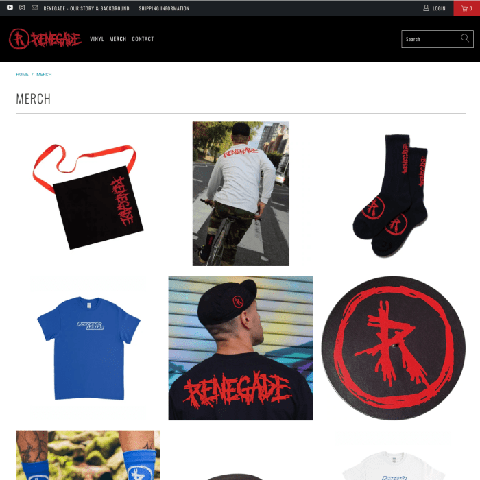Renegade Season Merch Page running on Shopify developed by Solve My Problem