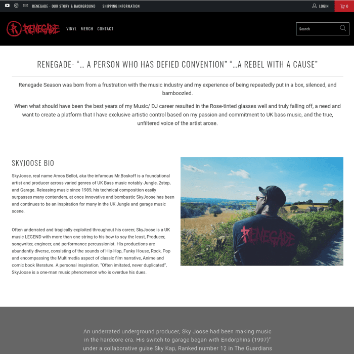 Renegade Season running on Shopify developed by Solve My Problem Renegade Season running on Shopify developed by Solve My Problem