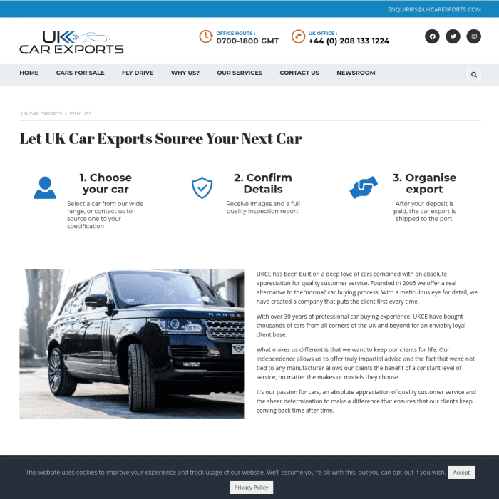 UK Car Exports Powered by WordPress Designed and Managed by Solve My Problem UK Car Exports Powered by WordPress Designed and Managed by Solve My Problem