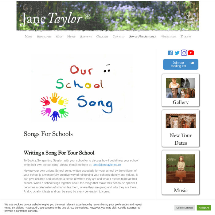 Jane Tyalor WordPress Page