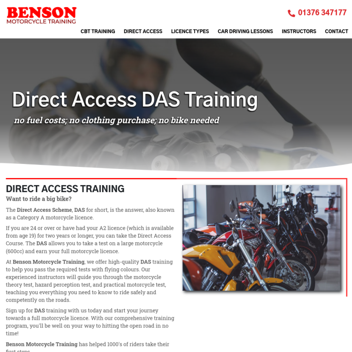 Benson Motorcycle Training