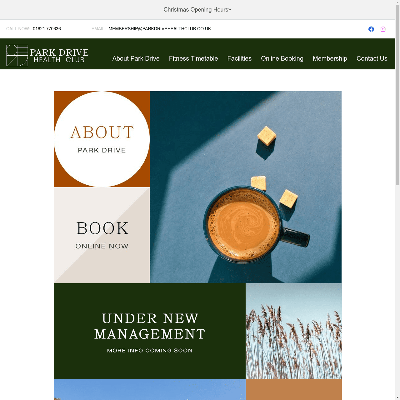 Park Drive Health Club Website built by Solve My Problem - Home Page