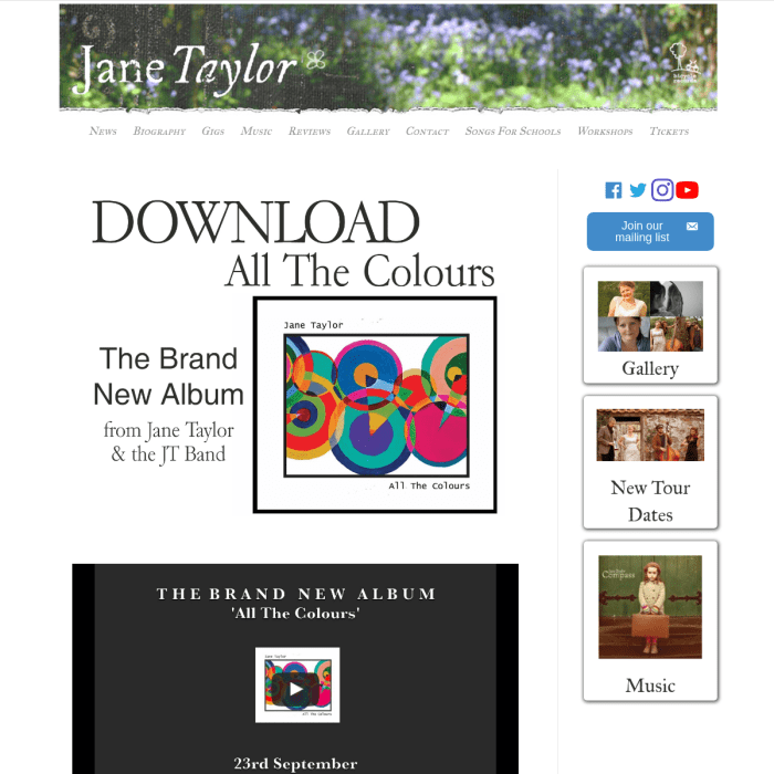 Jane Taylor WordPress website